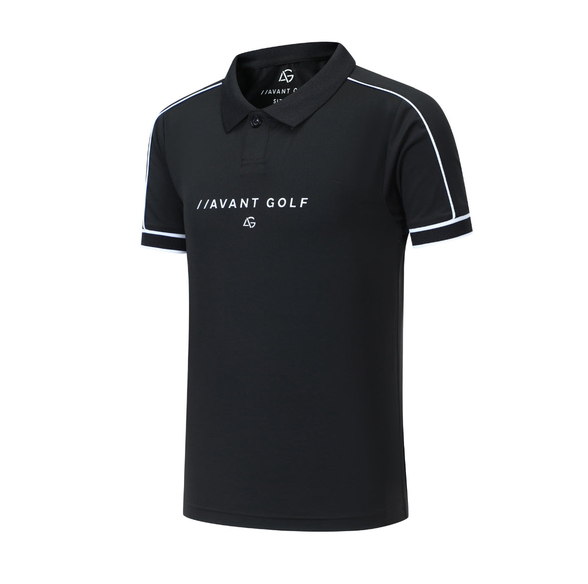 AG All Black Piped Polo
