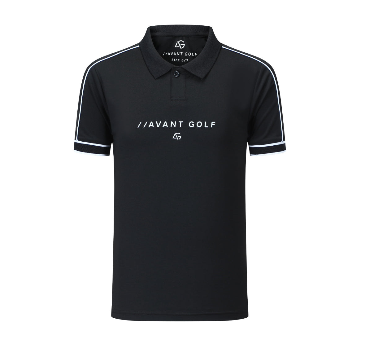 AG All Black Piped Polo